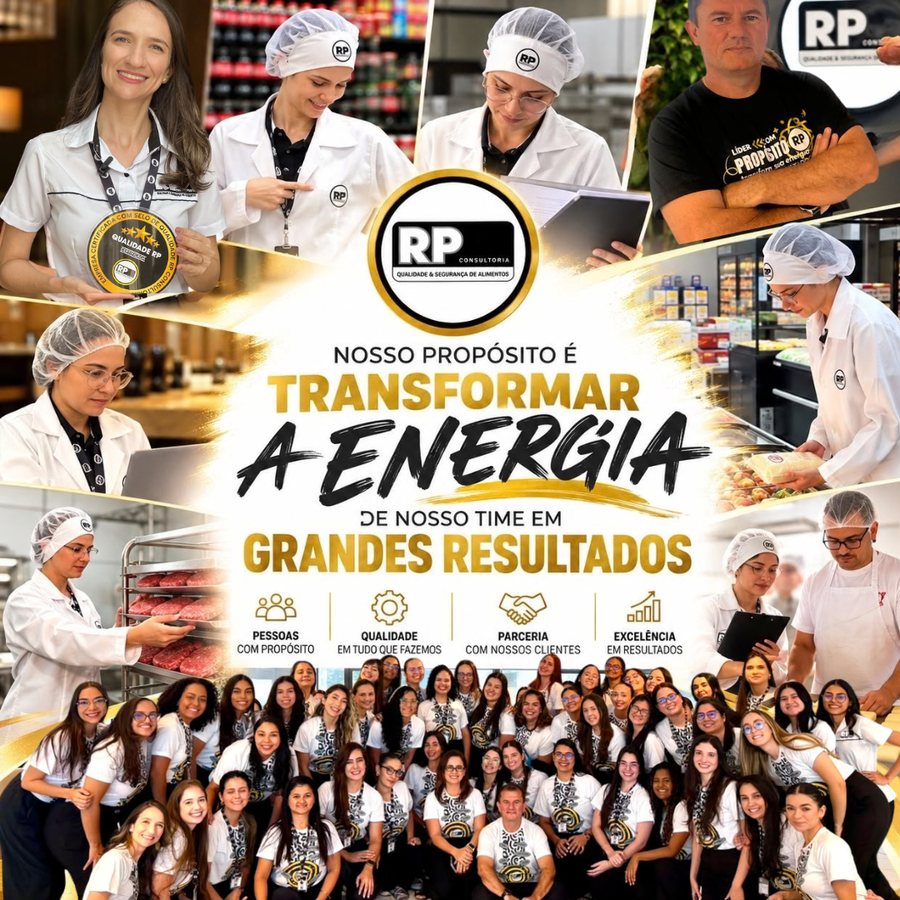 Time da RP Consultoria Alimentar: nosso propósito é transformar a energia de nosso time em grandes resultados
